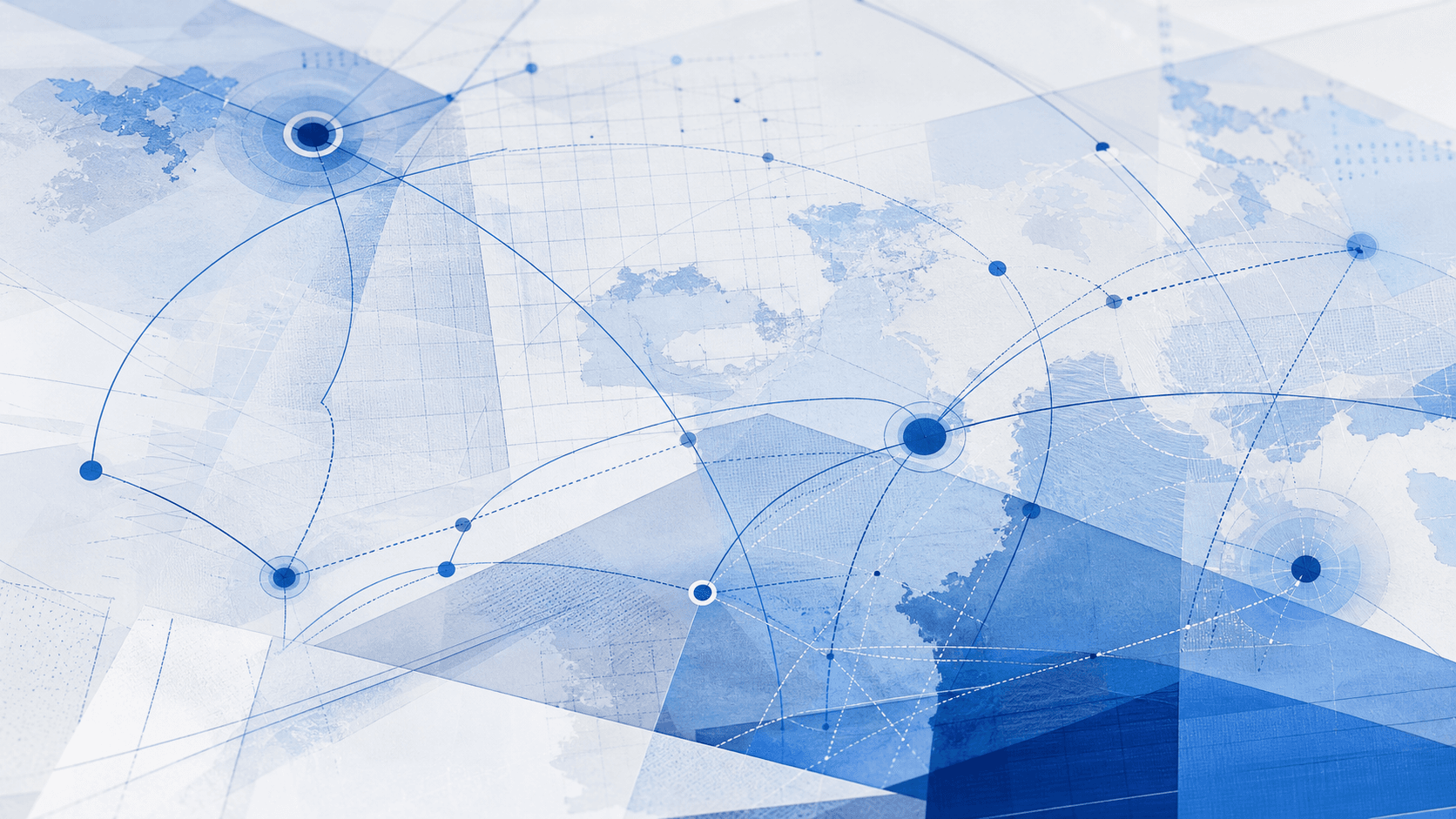 Abstract blue cross-border balance sheet map showing assets, reporting lines, liquidity layers, and family continuity routes